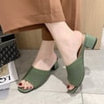 thumbnail image 2 of Sandalias y zapatillas de tacón medio para mujer Verano de prendas de vestir exteriores tejidas voladoras sandalias y zapatillas de mujer de moda, 2 of 6