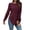 Watermelon Red, variant on Dyfzdhu Sweaters for Women Casual Loose Fit Long Sleeve Solid Color Crewneck Side Slit Knit Sweater Pullover Tops