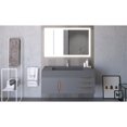 thumbnail image 3 of Castello USA Nile 48" Gray Wood Floating Vanity with Gray Top and Gold Trim, 3 of 6