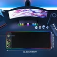 thumbnail image 3 of GIM RGB Gaming Mouse Pad with Simultaneous Charging for Phone & iWatch, LED Mouse Mat 800x300x4MM, 14 Light Modes, Non-Slip Rubber Base, Computer Keyboard Mat for Ga, 3 of 8