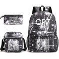 thumbnail image 1 of Moda Cr7 3pcs Conjuntos Mochila Mochila Nuevos estudiantes Capacidad Mochilas escolares Mochila Bolsa de viaje, 1 of 4