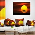 thumbnail image 3 of Designart Lonely Tree with Birds at Sunset - Landscape Printed Throw Pillow - 16x16, 3 of 4