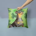 thumbnail image 2 of Carolines Treasures BB9898PW1414 Miniature Pinscher 2 St Patricks Fabric Decorative Pillow  14Hx14W multicolor, 2 of 4