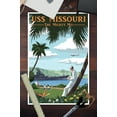 thumbnail image 3 of USS Missouri, Pearl Harbor Prewar (12x18 Wall Art Poster, Room Decor), 3 of 3