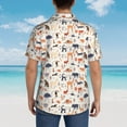 thumbnail image 4 of Gaeub South American Animals Print Men's Hawaiian Shirt,Button Down Short Sleeves Shirts,Tropical Beach Casual Button Down Shirts,Large, 4 of 7