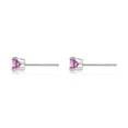 thumbnail image 5 of 14K White Gold Round Pink Tanzanite Stud Earrings - 4mm, 5 of 7
