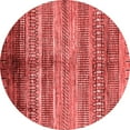 thumbnail image 1 of Ahgly Company Machine Washable Indoor Round Abstract Red Modern Area Rugs, 7' Round, 1 of 4