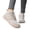 White, variant on Women's Mens Fleece Lined Non Slip Hiking Boots Comfortable Ankle Snow Booties Waterpoof Trekking Camping Shoes