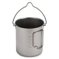 thumbnail image 4 of Copa de titanio Irfora Taza de titanio ultraligera Taza portátil al aire libre Taza de agua de picnic con mango plegable 300ml / 400ml / 450ml / 750ml Irfora Copa de titanio, 4 of 7