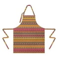 thumbnail image 2 of Boho Yellow Ethnic Geometric Pattern Apron-Garden Aprons for Women with Pockets-Cotton Linen Waterproof Kitchen Cooking Gardening Aprons Adjustable for Kitchen,Cooking,BBQ and Salon 33x27 Inch, 2 of 7