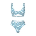 thumbnail image 4 of Daiia Blue Snake Women's Bikini Set Two Piece Swimsuit High Waisted Bikini Adjustable Straps Bikini Perfect for Beach, Pool, and Summer Vacation-Medium, 4 of 9
