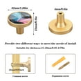 thumbnail image 3 of Qxltty Gilt Pink Marble Cabinet Knobs Kitchen Drawer Knobs Round Door Pulls Dressing Table Wardrobe Closet Knob Handles Decorative Set of 4, 3 of 9