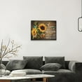 thumbnail image 3 of Sunflower Wall Art Decor Farmhouse Sunflower Hummingbird Canvas Print Paintings Framed Inspirational Quotes Wall Art Pictures Modern Home Decor For Bedroom Living Room Kitchen Bathroom,12x16 Inch, 3 of 6