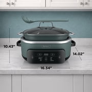 Ninja 8-in-1 PossibleCooker Plus 7.5 Qt Multi-Cooker, Slow Cooker, Steamer, Dutch Oven, MC2000 Sage Green