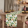 thumbnail image 3 of Saint Patrick's Day Cotton Linen Table Runner for Dining Kitchen, Gnomes Hats Boots Clovers Leaves Wedding Outdoor Party Tablerunners Decoration, Dresser Scarf Coffee Tablecloth Runners 13x90 Inches, 3 of 9