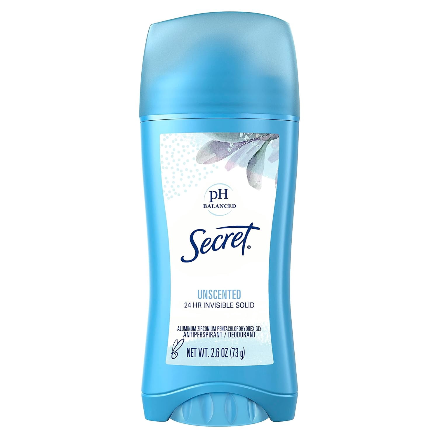 Secret Antiperspirant and Deodorant Women, Original Unscented Invisible Solid, pH Balanced, 2.6 Oz (Pack of 6)