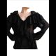 thumbnail image 3 of Blusa de Larga con Cuello en V y Volantes para Mujer, Estilo Elegante y Casual, para Otoño. Negro L, 3 of 7