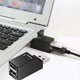 thumbnail image 2 of Concentrador divisor multiinterfaz USB 2.0 y 3.0 tipo C (blanco/negro), Plug & Play, transferencia de datos de alta velocidad, 2 of 5
