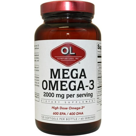 Olympian Labs Mega Omega 3 huiles de poisson Gélules, 120ct