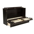 thumbnail image 6 of Noble House Queen Murphy Bed, Pine Wood Frame with Rattan Panel, Charging Station & Storage Drawer, Espresso, 6 of 21