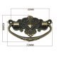 thumbnail image 2 of 6 piezas de metal estilo antiguo gabinete cajón caja de madera borde floral tirador perillas tono bronce 2.8 "x 1.8", agujero a agujero: 2,5", 2 of 5