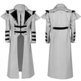 thumbnail image 3 of Clothing Retro Court Party Style Zip Split Long Trench Coat for Stage Events Performance, 3 of 5
