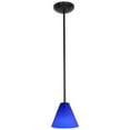 thumbnail image 4 of Accesslighting 28004-3R-ORB-COB Martini A-19 LED Rod Cobalt Glass Pendant, Oil Rubbed Bronze, 4 of 5