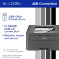 thumbnail image 2 of Imprimante Laser Monochrome Compacte Brother HLL2400D Reconditionnée avec Impression Recto Verso Gris, 2 of 3