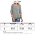 thumbnail image 5 of Blusa de gasa para mujer, Top de cuello redondo para mujer, Top informal de gasa de media manga, Top de gasa de media manga, construcción robusta, 5 of 5