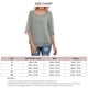 thumbnail image 5 of Camiseta de gasa informal con cuello redondo y mangas con volantes y doble capa para mujer, color gris XL, 5 of 5