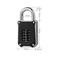 thumbnail image 4 of EcoNesxp Tool Box Black Heavy Duty Digital Padlock 4 Digit Combination Lock Password Padlock, 4 of 5