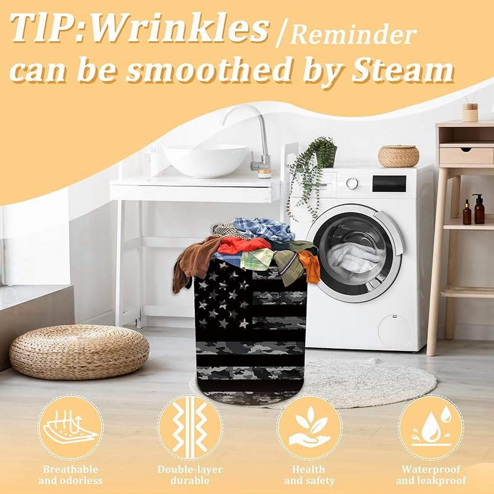 American Football Texture Laundry Basket, Sports Theme Laundry Hamper Foldable Waterproof Funny Tote Bag Dirty Clothes Storage Bucket Toy Organizer for Bathroom/Laundry/Bedroom
