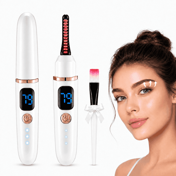 Heated Eyelash Curler for Women, 3 Temp Settings, USB-C Rechargeable, Natural Curling