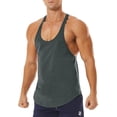 thumbnail image 3 of Workout Tank Tops for Men Summer Lightweight Loose Scoop Neck Racerback Sleeveless Muscle Shirts Bodybuilding Gym Tanks, 3 of 6
