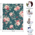 thumbnail image 4 of Pioneer Flower Floral Print Pattern Blanket,Comfortable Soft Lamb Wool Throw Blanket,All Season,Warm Lightweight Blankets for Sofa Bed Couch Living Room Chair,30"x40", 4 of 4