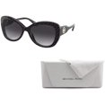 thumbnail image 2 of MK2120 Positano 33558G 56MM Dark Brown Jacqaurd Logo/Dark Grey Gradient Butterfly Sunglasses for Women + FREE Complimentary Eyewear Kit, 2 of 5