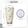 thumbnail image 4 of Salouo Wildflower Honeybee Print 20oz Tumbler with Lid,Stainless Steel Vacuum Insulated Tumbler Durable Insulated Coffee Mug Thermal Cup with Splash Proof Sliding Lid-Without Straw, 4 of 8