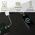 thumbnail image 4 of Armario de cinco Cajones para Organizar el Dormitorio, con Enchufes Eléctricos con Indicadores LED y Puertos USB, Adecuado para Dormitorios, Salones y Oficinas, 120 x 30 x 100 cm (Negro), 4 of 7