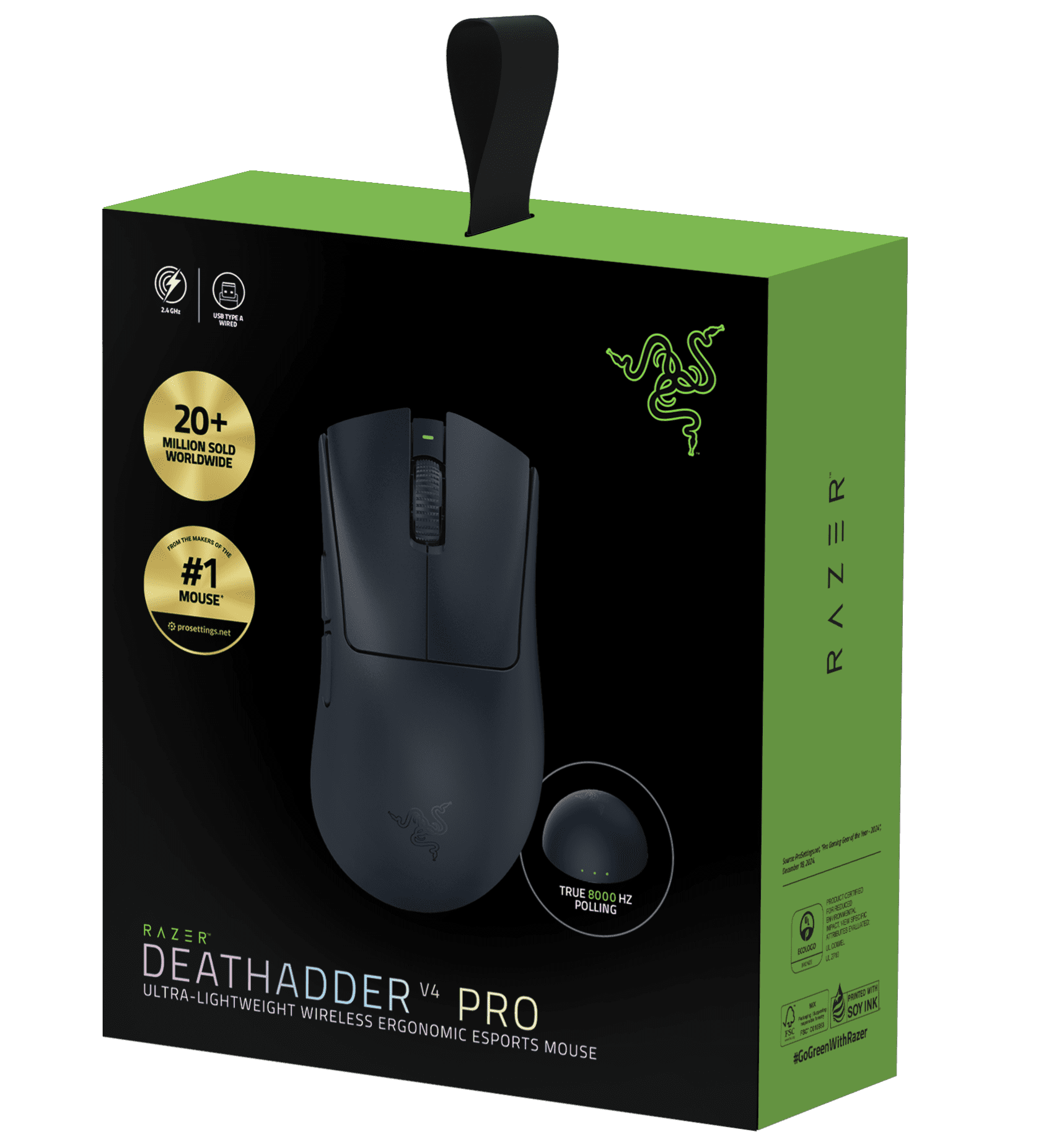 マウス・トラックボール RAZER Deathadder v4 pro Razer DeathAdder V4 Pro Wireless Ergonomic Gaming Mouse