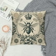 thumbnail image 2 of GOSMITH Decorative Throw Pillow Cover Farmhouse Crown Bee Cushion Case Square Shape for Couch Bed Sofa Car, 2 of 5