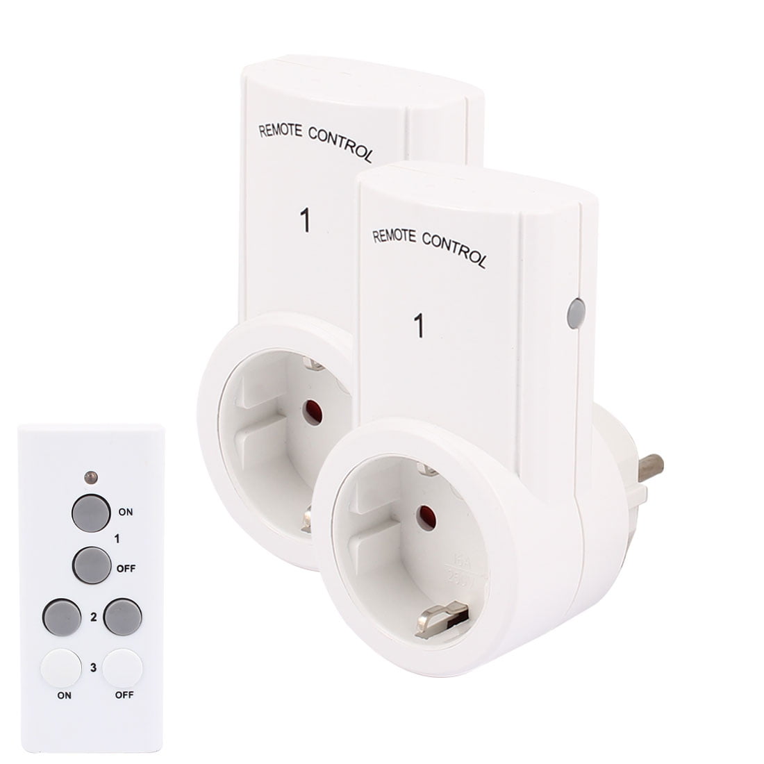 2x DOUBLE PLUG SOCKETS 2 Gang Switch White Plastic 10A Appliance Outlet Plates 