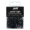JAM Paper Standard Paper Clips, Black, 100/Pack, Small 1 inch
