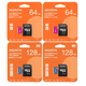 thumbnail image 1 of Kit 2 Memorias Micro Sd 64gb + 2 Memorias Micro Sd 128gb, 1 of 4