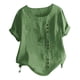 thumbnail image 1 of Gibobby Blusa Termica Mujer Camisa de mujeres Fashion Button Lady O cuello Vintage mangas Blouse Floral Top Mujer Blouse（Verdinegro， XXXXL), 1 of 3
