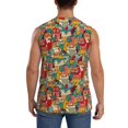 thumbnail image 4 of Balery Funny Owl Bird Camisetas sin mangas para hombre, absorbe la humedad y protege contra el mal olor.-X-Large, 4 of 7