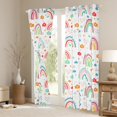 thumbnail image 3 of Castle Fairy Kids Children Kawaii Rainbow Curtains Pack of 2 (42x84 Each),Chic Floral Flower Curtains Blackout,Stars Print Bedroom Curtains,Microfiber Bedroom Decor, 3 of 6