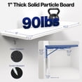 thumbnail image 5 of VIVO White Wall Mounted Folding 43 inch Workbench with Adjustable Brackets, 5 of 8