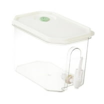 Basiess Beverage Dispenser | Refrigerator Water Jug Home Appliance - 3L Capacity with Tap for Iced Beverages, Juices & Gatherings | Bpa-Free Plastic, Chilled Hydration White