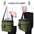 thumbnail image 6 of Tirrinia Large Insulated Lunch Bag for Men Women, 10.5L/ 20 Can Capacity，Oxford Leakproof Thermal Lunch Box Work School, Soft Lunch Cooler Tote Bag with Shoulder Strap, 6 of 6