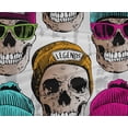 thumbnail image 4 of oneOone Polyester Lycra White Fabric Skull Quilting Supplies Print Sewing Fabric By The Yards 56 Inches Wide, 4 of 4